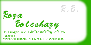 roza bolcshazy business card